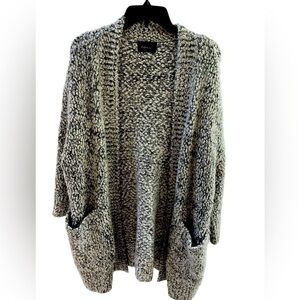 Zara knit sweater super soft oversized popcorn style roomy pockets size Small